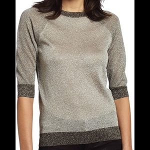 TED BAKER LONDON HOLWICK SWEATER SILVER SZ 3/8